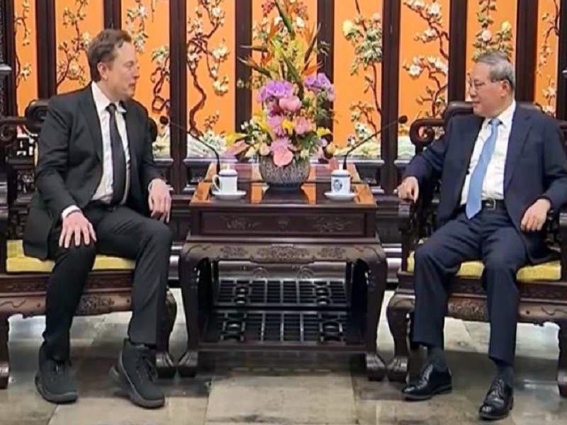 Elon Musk meeting Chinese Prime Minister Li Qiang