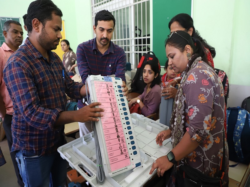 For the first time in India, votes were cast through EVM in 1980.