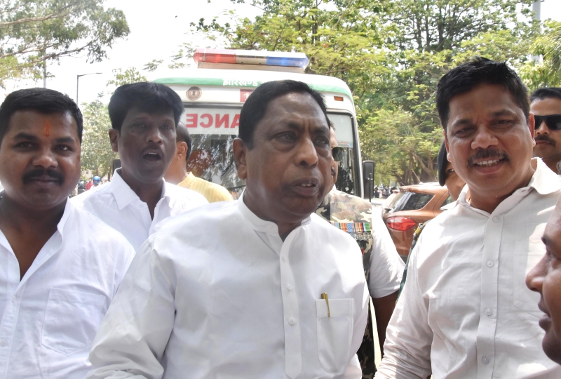 Ranchi:Jharkhand Cabinet Minister Alamgir Alam during an election campaign rally in favour of Congress Candidate Yashswini Sahay in Ranchi, Jharkhand on Monday, May 6, 2024. Enforcement Directorate (ED) recovered more than 25 crores cash during raid from his Personal assistance residence.(Photo:Rajesh Kumar/IANS)