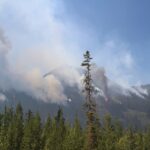 How did fire break out in Canadian forest british columbia alberta due to which 3600 people had to leave their homes