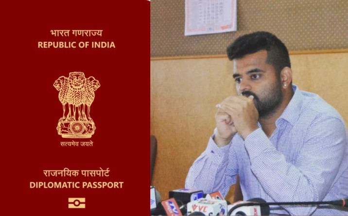 What is 'diplomatic passport' through which Prajwal Revanna left the country amid investigation?