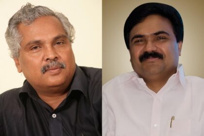 Kerala CPI chief Binoy Viswam and Jose K. Mani.