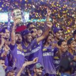 IPL-2024: KKR players with the trophy after winning the final (Photo- IANS)