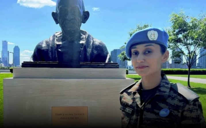 Indian soldier Radhika Sen, who received the prestigious Gender Advocate Award of the United Nations. Photo: Instagram