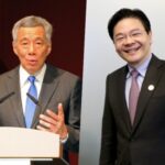 Lee Hsien Loong and Lawrence Wong (left to right) Photo: IANS