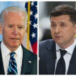 Combo photo of U.S. President Joe Biden (L) and Ukrainian President Volodymyr Zelensky. (Xinhua/IANS)