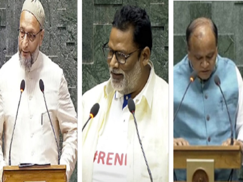 Asaduddin Owaisi, Pappu Yadav, and Chhatrapal Singh Gangwar