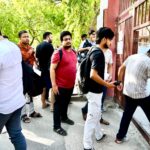 Noida: Candidates stand in queues to appear for the Union Public Service Commission (UPSC) exam at an examination center, in Noida , Sunday, June 16, 2024.(IANS/Ramesh Sharma)