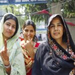 Women voters after voting (Photo- IANS)