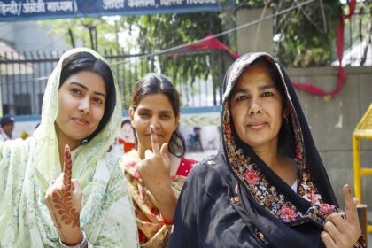 Women voters after voting (Photo- IANS)