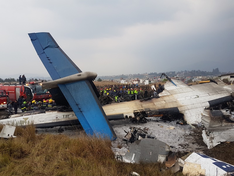 flight accident in Kathmandu Nepal 5 people killed many injured in Saurya Airlines plane crash during takeoff