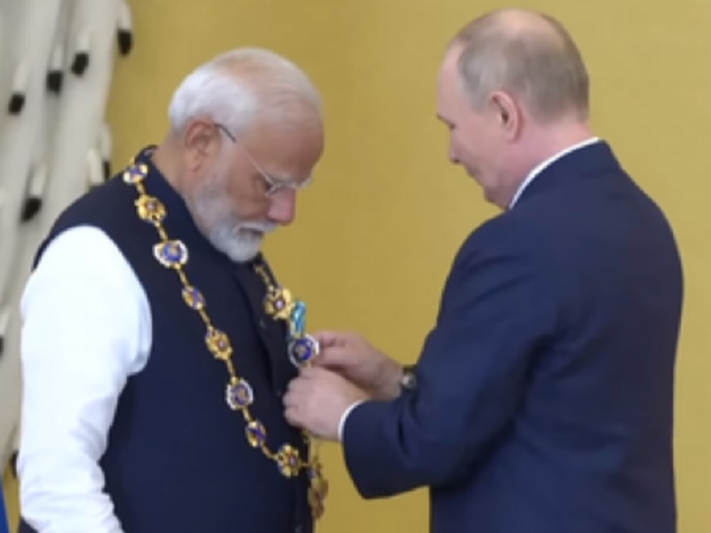 PM Narendra Modi honored with Russia's highest civilian honour, dedicates it to the people of India