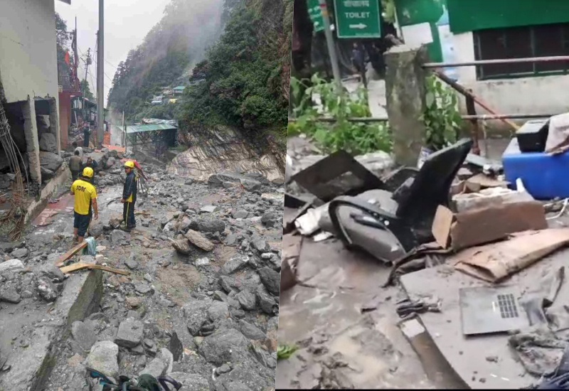 यमुनोत्री, यमुनोत्री में बादल फटा, बादल फटने से यमुनोत्री में तबाही, heavyrain, rain in yamunotri,