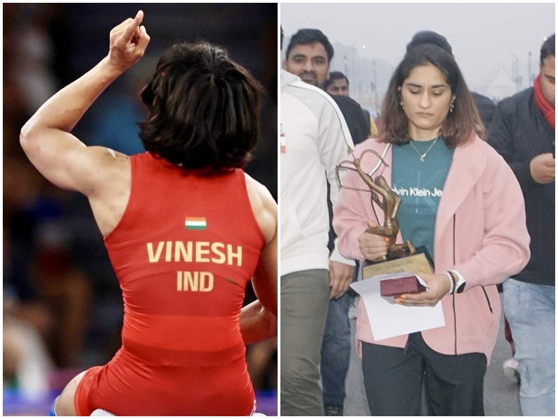 How did indian wrestler Vinesh Phogat weight increase to 52.7 kg night before final match at Paris Olympics 2024