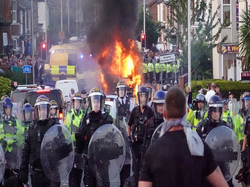 Why have massive riots broken out in Britain in the last 13 years 90 arrested so far in violent protests