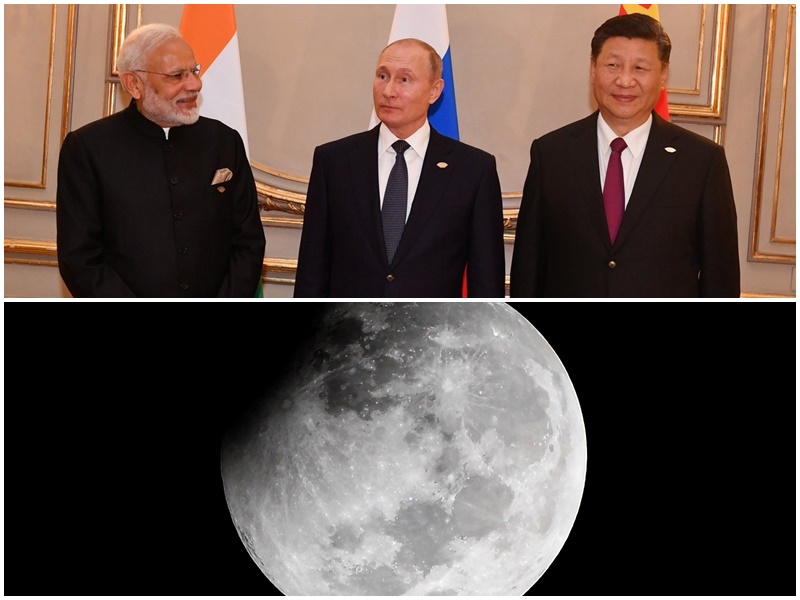 What is meaning of India showing interest in Russia-China's nuclear power plant project on Moon