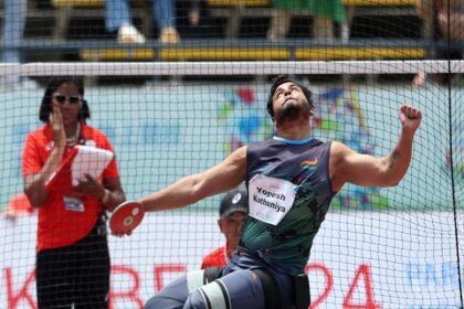 indian Yogesh Kathuniya won silver medal in discus throw F-56 event Paris Paralympics 2024