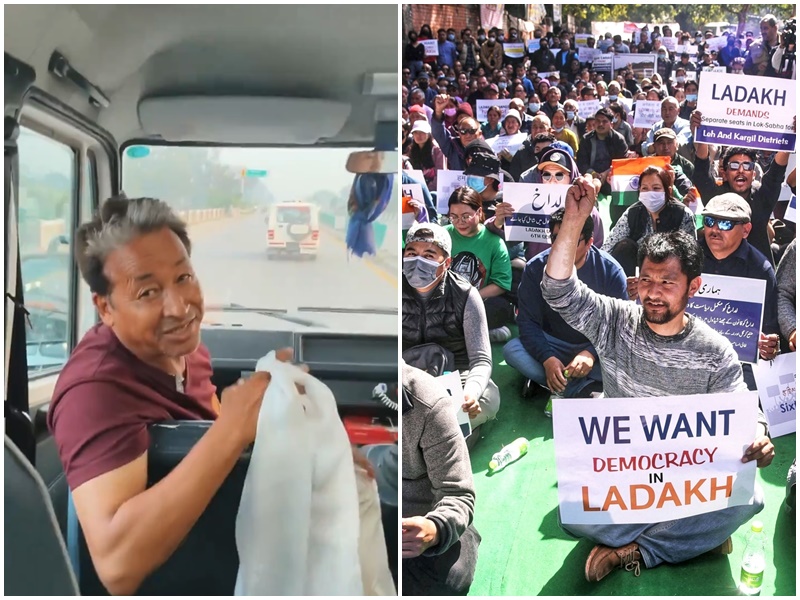 Delhi Police detained 120 laddakh people including climate activist Sonam Wangchuk know reason and their demand