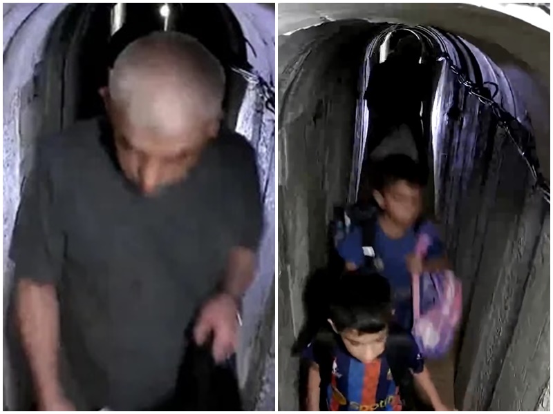 Hamas chief Yahya Sinwar was hiding in tunnel with his family a few hours before the October 7 attack on Israel IDF footage claims