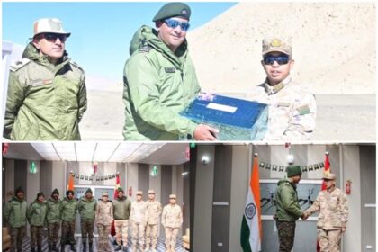 india china armies distributed sweets to each other on Diwali when both Armies retreated on lac in Ladakh