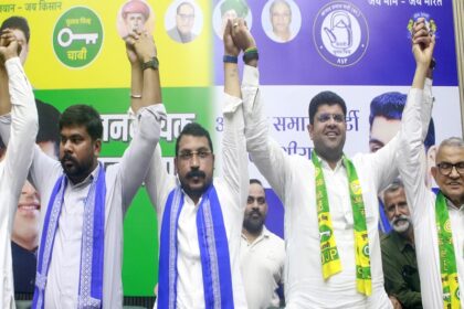 jjp head Dushyant Chautala and asp leader Chandrashekhar azad allaince failed in Haryana assembly election What exit polls saying