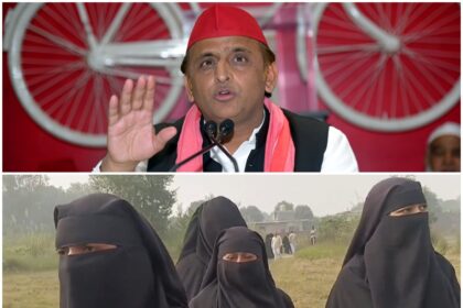 Akhilesh yadav says police with gun stop voters for vote ibrahimpur Burqa Controversy up by polls