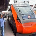 Patna: The Vande Bharat Express during its trial run at Patna Railway Station on Tuesday September 10, 2024. (Photo: IANS)