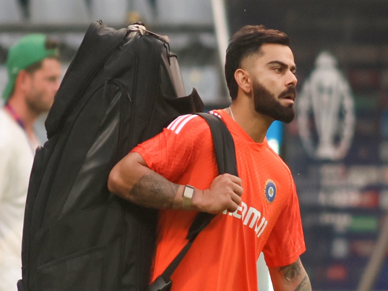 Mumbai : India's Virat Kohli during a practice session ahead of the ICC World Cup semi-final match between New Zealand and India, in Mumbai on Tuesday, November 14, 2023. (Photo: IANS/Biplab Banerjee)