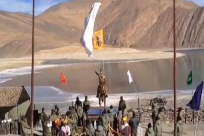 Controversy over installation of statue Chhatrapati Shivaji by Army on banks of Pangong Lake Ladakh Chushul Councillor Konchok Stanzin raised questions