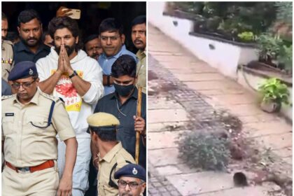 Stones pelted at 'Pushpa 2' actor Allu Arjun's hyderbad house tomatoes thrown, pots also broken, JAC leaders accused of vandalism