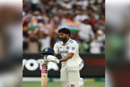 Nitish Reddy maiden test century in Melbourne (Photo- IANS)