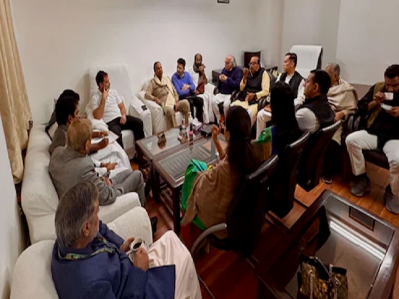 New Delhi: Congress National President Mallikarjun Kharge Chairs The Meeting Of The Floor Leaders Of The INDIA Bloc