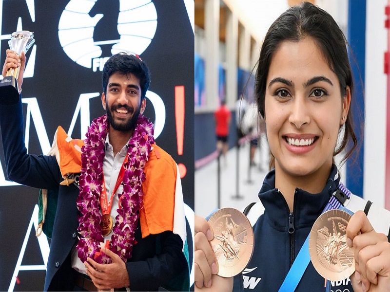 'Khel Ratna' award to 4 players including Manu Bhaker, D Gukesh (Photo- IANS)