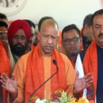 Prayagraj: Uttar Pradesh Chief Minister Yogi Adityanath addresses after the Council of Ministers in the Triveni Complex at Triveni Sangam on the tenth day of the 45-day-long Maha Kumbh Mela 2025 in Prayagraj on Wednesday, January 22, 2025. Deputy CM Keshav Prasad Maurya and Brajesh Pathak also present. (Photo: IANS)