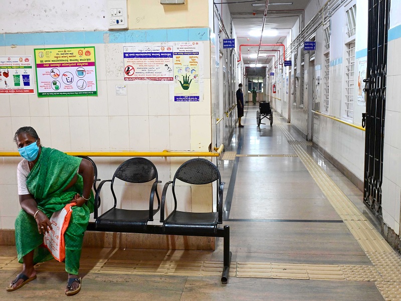 Bengaluru : Deserted look of the hospital wards during a nationwide strike called by the Indian Medical Association (IMA)at KC General Hospital