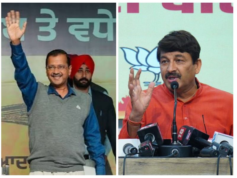 arvind kejriwal and manoj tiwari