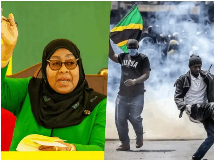 tanzania Tanzania protests,Samia Suluhu Hassan,internet blackout Tanzania, Tanzanian opposition violence,