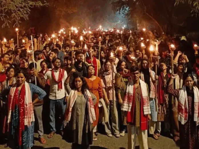 JNUSU ELECTION RESULT LEFT CLEAN SWEEP BY WINNING ALL FOUR SEATS ABVP UNABLE TO SECURE A SINGLE SEAT