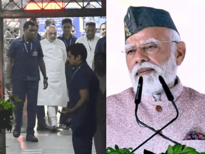 delhi blast amit shah reached spot pm modi condoles loss of lives